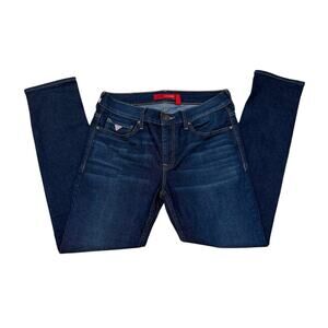 Guess Los Angeles Skinny Jeans Blue Cotton Stretch Mid Rise Size 32X30